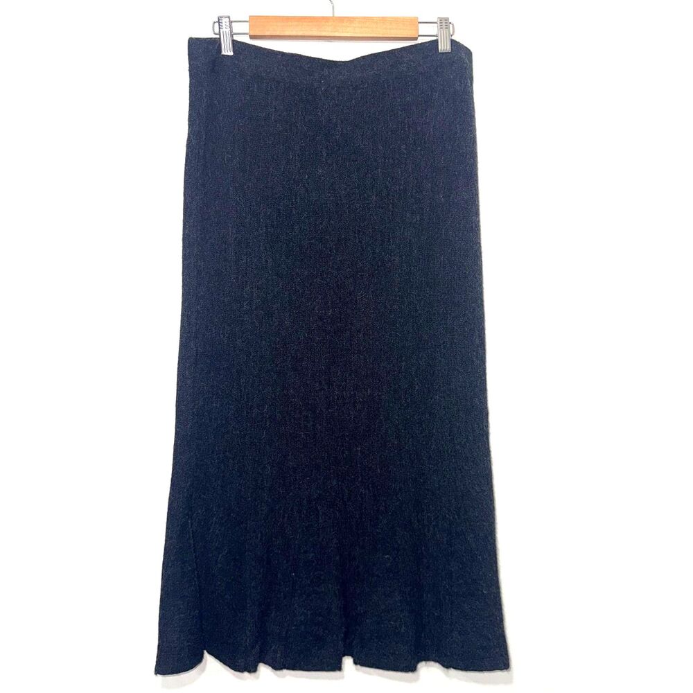 Beyond Threads Alpaca/Wool Pull On Tulip Midi Skirt - Gray L
